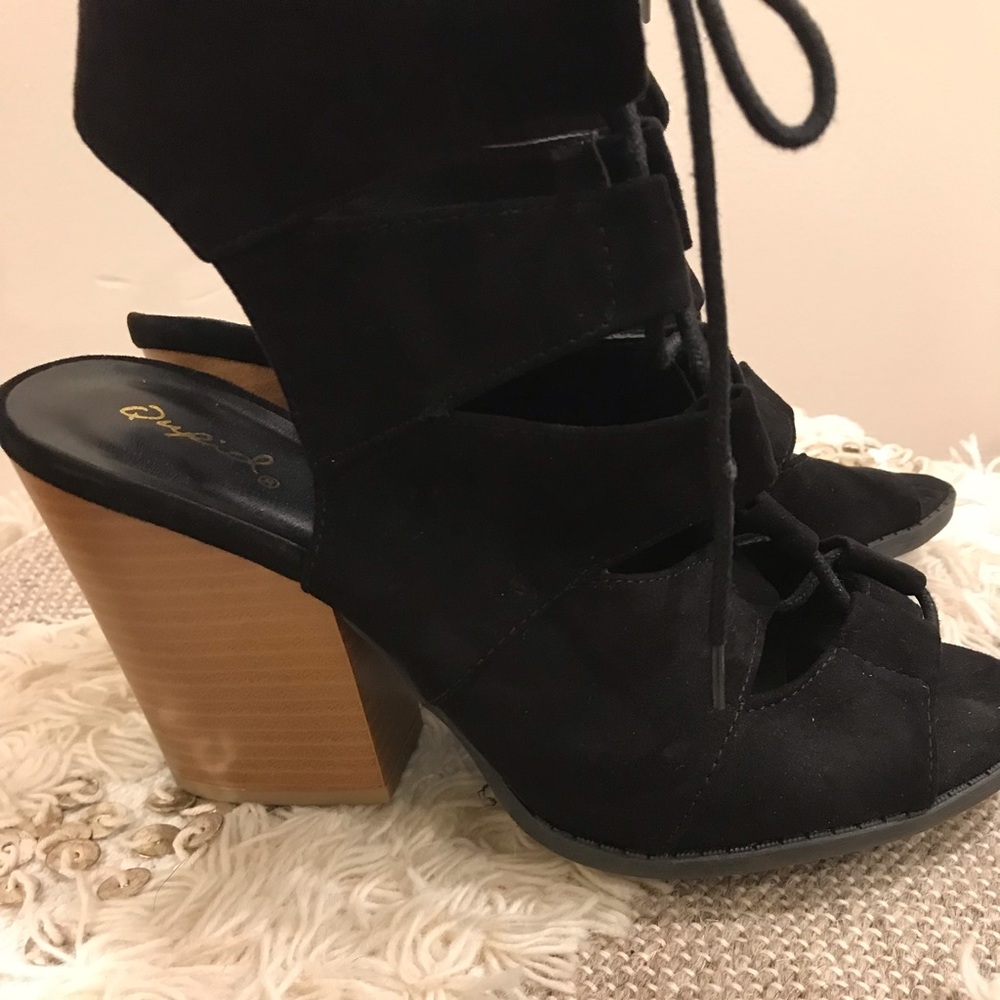 Lace up booties